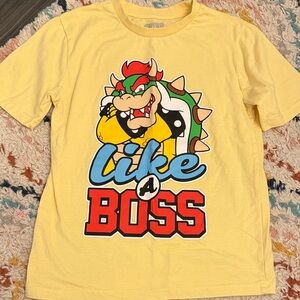 ✨5/$25✨Bowser "Like a Boss" Yellow Kids Graphic Tee